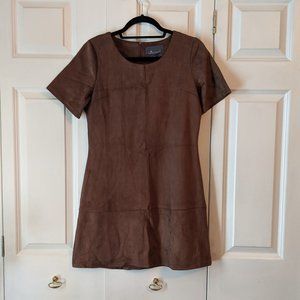 Paper Crane Brown Suede Dress